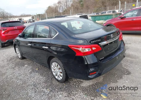 2016 Nissan Sentra S z USA, uszkodzony, nr VIN 3N1AB7AP2GL682446